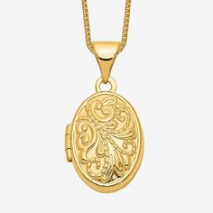 Features: Quick ShipJewelry Closure: Spring Ring ClaspLink Construction: SolidShape: OvalMetal Color: YellowChain Length: 18 InchChain Width: .5 MillimetersPendant Length: 20mmPendant Width: 13mmMetal: 14k GoldChain Construction: BoxCare: Wipe CleanNecklace Type: Locket NecklacesCountry of Origin: Imported Oval Locket Necklace, Watch Locket, Locket Necklaces, Oval Locket, Locket Necklace, Spring Rings, Vintage Photos, Jewellery And Watches, Locket