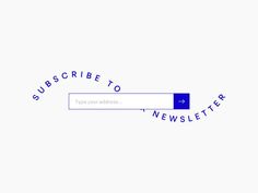 the subscribe to newsletter logo is shown in blue on a white background