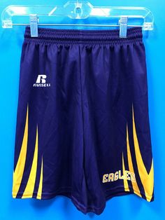 NEW Russell Athletic Youth Sports 100% Polyester Tennessee Tech Eagles Shorts Color Purple Gold Size M Medium E-6 Youth Sports, Russell Athletic, Purple Gold, Eagles, Color Purple, Tennessee, Mens Short, Womens Shorts, Sports