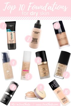 Products For Dry Skin, Applying Foundation, How To Apply Foundation, Dry Skin Care, Drugstore Makeup