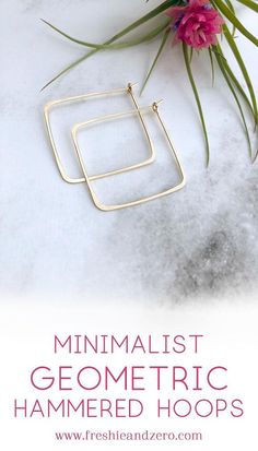 When you need a statement earring, but you want to keep your outfit nice and simple! These Large Square Minimal hoops can be customized in sterling silver, gold and rose gold to align with your personal style. Minimalist Hammered Hoop Earrings For Everyday, Minimalist Hammered Earrings For Gift, Minimalist Hammered Metal Hoop Earrings, Minimalist Metal Hoop Earrings With Polished Finish, Minimalist Silver Hammered Earrings, Plain Jewelry, Minimal Earrings, Mixed Metal Jewelry, Minimal Jewelry