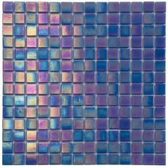 a blue and purple mosaic tile pattern