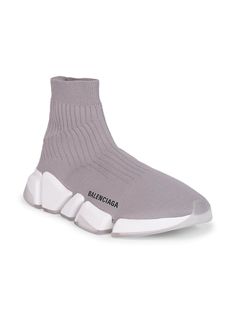 Balenciaga Speed 2.0 LT Sneakers  Size 38  MSRP: $1,050 color:Grey White An iconic sock-like sneaker with easy slip-on styling. 80% polyamide/20% elastane upper Slip-on style 80% polyamide/20% elastane lining 80% polyamide/20% elastane trim Rubber sole Made in Italy Gray High-top Sporty Sneakers With Textured Sole, Gray High-top Sneakers With Vibram Sole And Round Toe, Gray Sporty High-top Sneakers With Textured Sole, Sporty Gray High-top Sneakers With Textured Sole, Gray High-top Slip-on Sneakers With Rubber Sole, Gray High-top Sneakers With Textured Sole For Sports, Gray Slip-on Sneakers With Branded Insole, Gray High-top Sporty Slip-on Sneakers, Gray Slip-on Sporty Sneakers