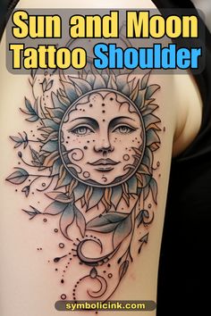 Sun and Moon Tattoo Shoulder Sun And Moon Mandala Tattoo Shoulder, Sun Moon Mandala Tattoo Design, Sun And Moon Tattoo Meaning, Moon Mandala Tattoo, Moon Tattoo Meaning, Mandala Tattoo Shoulder, Sun And Moon Tattoos, Sun And Moon Mandala, Sun And Moon Tattoo