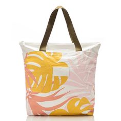 Aloha Collection Single Outside Zipper Pocket Two Inside Zipper Pockets 19" W x 14.5" H (17.5" expanded) 1.5" wide nylon straps 11" strap drop length Features a white interior SPLASH-PROOF® is the next best thing to waterproof! Your belongings will be protected from a light splash, light rain, or a cocktail spillage, but please do not submerge your ALOHA Collection pouch with belongings inside. The zipper and seams of ALOHA Collection bags are not watertight. Our Splash-Proof bags are easy to cl Aloha Collection, Astrology Jewelry, Crystal Shoes, Travel Collection, White Interior, The Sunshine, Tropical Print, Travel Luggage, Pink Yellow