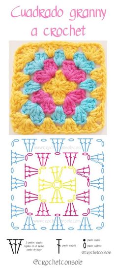 an image of a crochet pattern with the words cuadrado granny