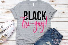 a t - shirt with the words black bi - yy on it next to jeans and sneakers