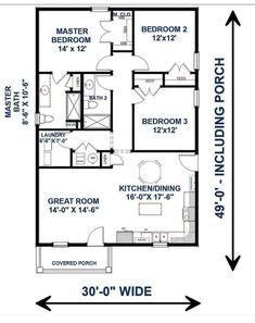 the floor plan for a small house with two bedroom and an attached bathroom, including a loft