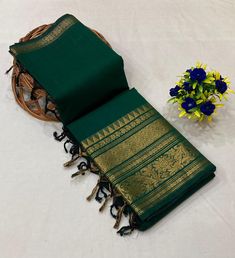 It's a beautiful chettinad cotton saree with  broad zari border pattern . Saree length - 5.5 mtr. Running blouse - 1 mtr.  Please note - color may be vary a little due to sunlight and photography . Please message us after purchasing in case you want fall and Pico done it not . No extra charges for fall and Pico but inform us . Blouse stitching is also available . Please check all details carefully before placing any order , in case of any doubt message us . Check your address details for avoid a Kalamkari Blouse, Indian Blouse, Border Pattern, Indian Sarees, Cotton Saree, Favorite Outfit, Beauty Book, Saree, Bathing Beauties