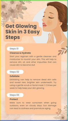 GET GLOWING SKIN IN 3 EASY STEPS. #selfcare #skincarecommunity #skincarelover #skincareaddict #clearskin #healthyskin Get Glowing Skin, Skincare Inspiration, Health And Vitality, Skincare Blog, Beauty Games, Skin Secrets, Best Beauty Tips, Go Outdoors, Wear Sunscreen