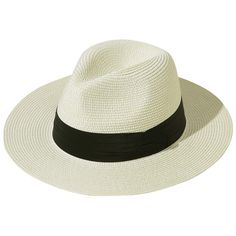 PRICES MAY VARY. MATERIAL: Soft straw fabric,it very convenient to foldable and packable in you bag for travel. SIZE:One size fit all most women. Hat Circumference 22.5" ; Brim 2.9" ; UPF 50+ Sun Protection. Please Do Not Machine Wash or Brush Wash. PRACTICAL:This floppy straw hat size is about 22 1/2 inches (7 1/8 Hat size), fits most ladies women lady. Tightly woven for the quality and durability; Breathable and helps keep you cool in the sun; Shade your face and the back of your neck, Bring y Straw Fabric, Fishing Activities, Summer Fedora, Floppy Straw Hat, Summer Straw Hat, Wide Brim Fedora, Women Hat, Sun Beach, Beach Hat