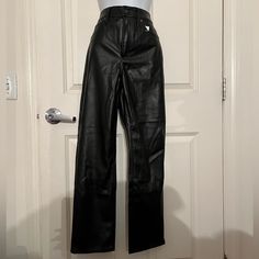 Gap Faux Leather Pants Sz: 8r Never Worn, Still Has The Tag Attached Fleece Lined Waistband - Any Questions Feel Free To Ask! - Comes From A Smoke Free And Pet Free Home! - Offers Welcome! Gap High Rise Pants For Fall, Straight Leg Faux Leather Pants With Belt Loops, Faux Leather Straight Leg Pants With Belt Loops, Wide Leg Leather Pants For Going Out, Chic Gap Bottoms For Fall, Chic Straight Pants By Gap, Faux Leather Pants With Belt Loops, Gap Wide Leg Fall Pants, Gap Wide Leg Pants For Fall