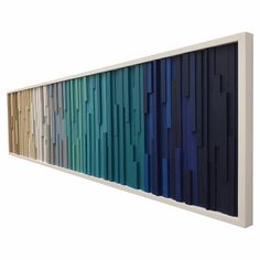 Wall Art - Wood Wall Art -  Wood Sculpture - Modern Reclaimed Wood - 3D Art - Headboard Ocean 72x18 - Modern Textures Art Sculpture En Bois, Large Wood Wall Art, Diy Wand, Wood Wall Sculpture, Into The Wood, Reclaimed Wood Wall Art, Reclaimed Wood Art, Wood Scraps, Grand Art Mural