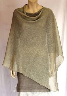 The poncho is very elegant and is suited to complement different outfits, it is also suitable for weddings or other formal events in your life. It's the simplest way to add some colour and freshness to your wardrobe and stylize your everyday garments. Knitted 100% linen ponchos. The poncho is available in one size. Color-naturale linen -light gray All the items are knitted on hand knitting machines after patterns and the scissors are not used. After that they are washed and finishing is done by Elegant One Size Shawl Poncho, Elegant One-size Shawl Poncho, Elegant One-size Cape Poncho, Elegant One Size Cape Poncho, Elegant One-size Summer Poncho, Elegant One Size Summer Poncho, Elegant Beige Cape Poncho, Elegant One Size Beige Poncho, Elegant Beige One Size Poncho