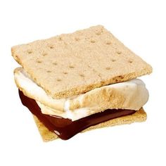 an ice cream sandwich with chocolate sauce and marshmallows