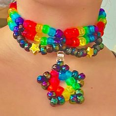 FEEL FREE TO COPY/TAKE INSPO Kandi Choker Tutorial, Scene Perler Bead Patterns, Kandi Tie, Kandi Cuff Tutorial, Scenecore Kandi, Kandi Cuff Ideas, Kandi Choker, Kandi Tutorial, Kandi Inspiration