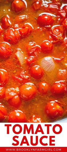 tomato sauce in a large pot with tomatoes