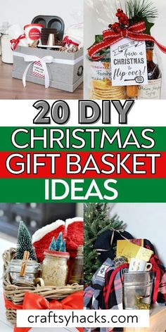 christmas gift basket ideas with text overlay