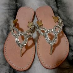 Sparkly And Chic Rhinestone Sandals. New Never Worn. Leather Sandals With Rhinestones For Beach, Aldo Sandals, Rhinestone Sandals, Aldo Shoes, Women's Shoes Sandals, Shoes Sandals, Size 6, Women Shoes, Sandals