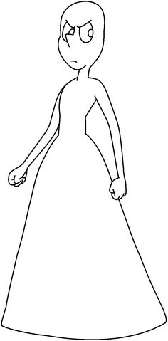 a drawing of a woman in a dress