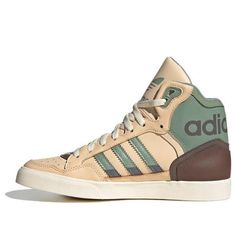 adidas originals Extaball 'Brown Green' ID1132 Brown Sporty High-top Sneakers For Streetwear, Brown Mid-top Basketball Shoes For Streetwear, Sporty Brown Basketball Shoes For Streetwear, Brown High-top Basketball Shoes For Streetwear, Sporty Brown Mid-top Skate Shoes, Sporty Brown Skate Shoes For Streetwear, Casual Brown Mid-top Basketball Shoes, Sporty Brown High-top Basketball Shoes, Brown High-top Adidas Sneakers