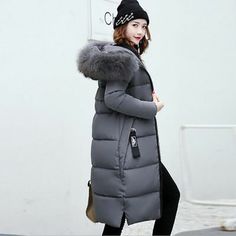 Celana Kargo, Parka Coat Women, Down Parka Women, Cotton Jackets Women, Hooded Coats, Winter Fashion Jackets, Fur Hood Coat, Parka Women, Winter Fashion Coats