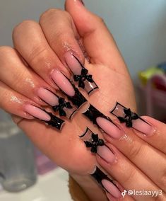 Acrylic Nails Fall, Nails Aura, Nails French Tip, Nails Fall Nails, Aura Nails, Acrylic Toes, Black Acrylic Nails, Fall Acrylic Nails