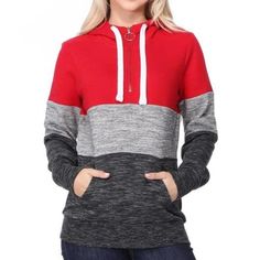 Stay Warm In This Cozy And Comfy Brushed Fleece Line 1/4 Zip Pullover Hoodie! Features Adjustable Drawstring Hood, Kangaroo Pocket With Long Sleeve Banded Cuffs And Hem. Sizes Available - Small And Large 60% Cotton 40% Polyester True To Size For A Fitted Look Or Size Up One For A More Relaxed Look Red Hooded Sporty Sweater, Red Fleece Sporty Sweater, Red Hooded Fleece Sweater, Cozy Red Fleece Sweatshirt, Red Fleece Winter Sweater, Casual Red Half-zip Top, Cozy Red Fleece Hoodie, Casual Red Color Block Sweatshirt, Cozy Red Sweatshirt With Drawstring Hood