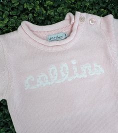 Precious Roll Neck Sweater with name embroidered with a swiss dot fabric.  These can be a perfect transition piece for fall and be worn in the winter! Swiss Dot Fabric, Roll Neck Sweater, Dotted Fabric, Roll Neck, Personalized Embroidered, Kids Sweater, Sweater Outfits, Favorite Outfit, Dots