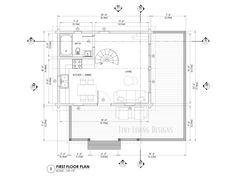 the first floor plan for a small house