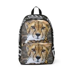 Cheetah Backpack Fabric Pack Wild Animal cheetah fabric backpack Wild animal design Lightweight and waterproof backpack. It's a simple and fashionable backpack for school as well as outdoor traveling. Perfect for holding a laptop and many books. Padded back panel and adjustable shoulder straps for extra comfort and easy carrying. Measurements: One size Length, inches 13.19 Width , inches 6.89 Height, inches 16.93 Ships from China. Made of 15.5 oz.  Soft Nylon. Lightweight and waterproof. Adjusta Casual Backpack With Animal Design, Casual Standard Backpack With Animal Design, Casual Backpack With Animal Design For Back To School, Back To School Animal Design Standard Backpack, Cheetah Backpack, Backpack Fabric, Fabric Backpack, Kids School Backpack, Waterproof Backpack