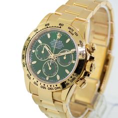 Rolex Daytona 40mm Yellow Gold John Mayer Green Index Dial & Gold Bezel 116508-Da Vinci Fine Jewelry Swiss Luxury, Swiss Luxury Watches, John Mayer, Gold Case, Rolex Daytona, Phone Numbers, Rolex Watches, Luxury Watches, Chronograph