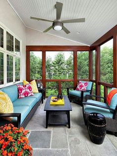 an image of a porch with furniture on it