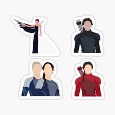 four different avatar stickers with the characters from game of thrones and their names