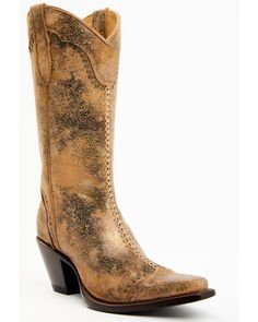 Shyanne Women's Honeybee Western Boots - Snip Toe, Tan Fitted Snip Toe Boots With Heel Tab, Gold Western Boots With Almond Toe, Fitted Gold Western Boots, Womens Ariat Boots, Shyanne Boots, Dan Post Boots Woman, Corral Boots Womens, Laredo Boots, Dingo Boots