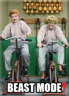 two young boys riding bikes in front of a green wall with the caption that reads,