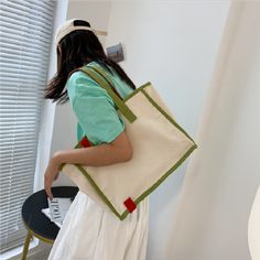 Details 1.Style: ladies tote bag2.Color:green,black,pink3.Material:canvas4.Size:width:34.5 cm;height: 26 cm;thickness: 14.5 cm;weight: 0.25 kg，There is an error of 0-3 cm, those who mind do not place an order [23y 6m 13d] Black School Bags, Logo Yellow, Women Backpack Travel, Purple Logo, Pad Bag, Makeup Bag Organization, Browning Logo, Handbags Casual, Women Bags Fashion