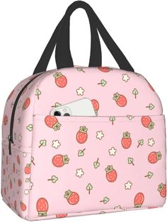 Carry your meals in sweet style with our Strawberry Print Insulated Lunch Bags – adorable and practical accessories that keep your food fresh while adding a touch of fruity charm to your lunchtime routine. These kawaii lunch bags aren't just for carrying meals; they're a celebration of the delightful allure of strawberries and the joy of combining function with fashion. Transform your lunchtime with the delightful charm of our Strawberry Print Insulated Lunch Bags – where freshness meets fruity Strawberry Lunch, Picnic Boxes, Picnic Box, Kawaii Strawberry, Kawaii Games, Kawaii Bags, Kawaii Backpack, Kawaii Pens, Kawaii Plushies