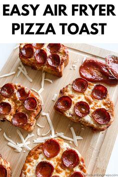 4 Ingredient Easy Air Fryer Pizza Toasts | Easy, Quick Lunch, Dinner Ideas | Picky Eater Friendly