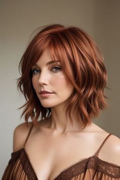 Hair Color Auburn, Lob Haircut, Auburn Hair, Copper Hair, Haircuts For Fine Hair, Hair Game, Great Hair, Gorgeous Hair