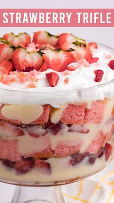 this strawberry trifle is so delicious and easy to make