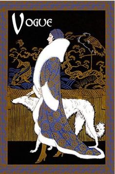 Art Deco Vintage Poster of Woman walking her Borzoi Dog Art Deco Vintage Posters, Art Deco Vogue, Borzoi Art, Vintage Vogue Covers, Art Deco Prints, Borzoi Dog, Art Deco Artwork, 16x20 Poster