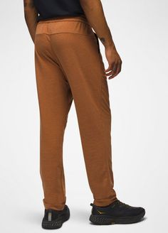 Super-soft performance knit pants ready for everything including training, traveling, or lounging. Brown Sporty Workout Pants, Sporty Brown Workout Pants, Versatile Moisture-wicking Lounge Pants, Versatile Moisture-wicking Loungewear Pants, Functional Solid Color Loungewear Pants, Solid Functional Loungewear Pants, Sports Pants With Comfort Waistband For Fall, Functional Comfort Stretch Bottoms For Loungewear, Functional Full-length Loungewear Pants