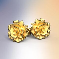 Elevate your style with our exquisite rose-shaped gold stud earrings, meticulously crafted in Italy from genuine 14k or 18k gold. Delicate yet striking, these earrings add a touch of luxury to any ensemble. Experience Italian craftsmanship at its finest with these timeless treasures. 14k or 18k gold Shape size: 9mm x 9 mm Made in Italy Italian Gold Jewelry, Italian Elegance, Italian Craftsmanship, Italian Jewelry, Gold Stud Earrings, Gold Stud, Timeless Treasures, Gold Studs, Gold Earrings Studs