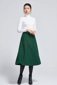 Button front A line wool skirt 2284# – XiaoLizi Green Knee-length Skirt With Button Closure, Chic Winter Skirt With Button Closure, Chic Skirt With Button Closure For Winter, Elegant Winter Skirt With Button Closure, Winter Green Pencil Skirt, Green Winter Pencil Skirt, Winter Workwear Skirt With Buttons, Winter Workwear Skirt With Button Closure, Winter Knee-length Skirt With Button Closure