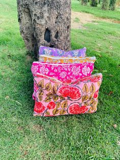 "Our largest size toiletry/wash bag is a stylish travel accessory, and also fits a ton of products! Small : 7\"x 5\" medium : 9\"x 7\" large :   11 x 9\"   100% cotton | Hand Block Printed by artisans in Jaipur, India. Care instructions: Spot clean dry clean" Pink Travel Cosmetic Clutch Bag, Travel Clutch With Zipper Pouch In Pink, Pink Clutch Cosmetic Bag For Travel, Pink Clutch With Zipper Pouch For Travel, Multicolor Clutch Cosmetic Bag For Travel, Travel Pink Clutch With Zipper Pouch, Pink Travel Clutch With Zipper Pouch, Multicolor Rectangular Cosmetic Gift Bag, Rectangular Travel Bag With Zipper Pouch