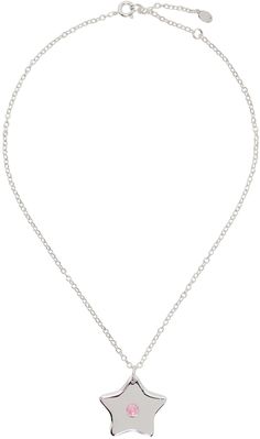 Sandy Liang - Silver Sparkles 2.0 Necklace Sandy Liang Necklace, Sandy Liang Jewelry, Grad Shoes, Ken Clothes, Coquette Clothes, Bday List, Cable Chain Necklace, Sandy Liang, Jewelry Essentials