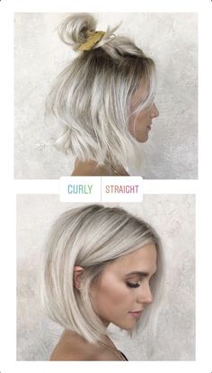 Blond Hair Bob Short, Blonde Bob Back View, Short Align Bob Haircut, Icy Blonde Balayage Short Hair, Shirt Blonde Bob, Blond Bobs For Fine Hair, Shadow Root Blonde Short Hair, Platinum Blonde With Dark Underneath Short Hair, Choppy Bob Hairstyles With Curtain Bangs