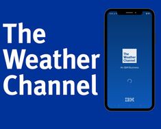 an iphone with the weather channel logo on it and text that reads, the weather channel