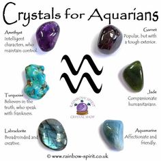 Aquarius Birthstone, Star Signs Aquarius, Spiritual Crystals, Crystal Therapy, Birthstone Colors, Crystal Healing Stones, Crystal Meanings